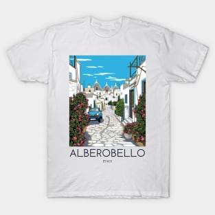 A Pop Art Travel Print of Alberobello - Italy T-Shirt